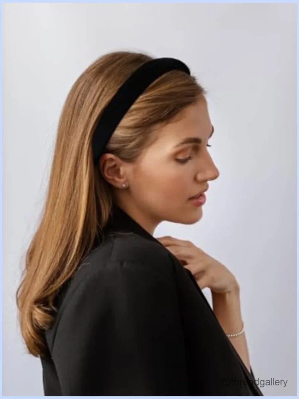 Non Slip Velvet Headbands for Women - Soft Elastic Hair Bands - 2 Pack